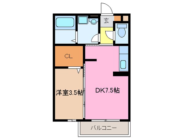 高茶屋駅 徒歩14分 1階の物件間取画像